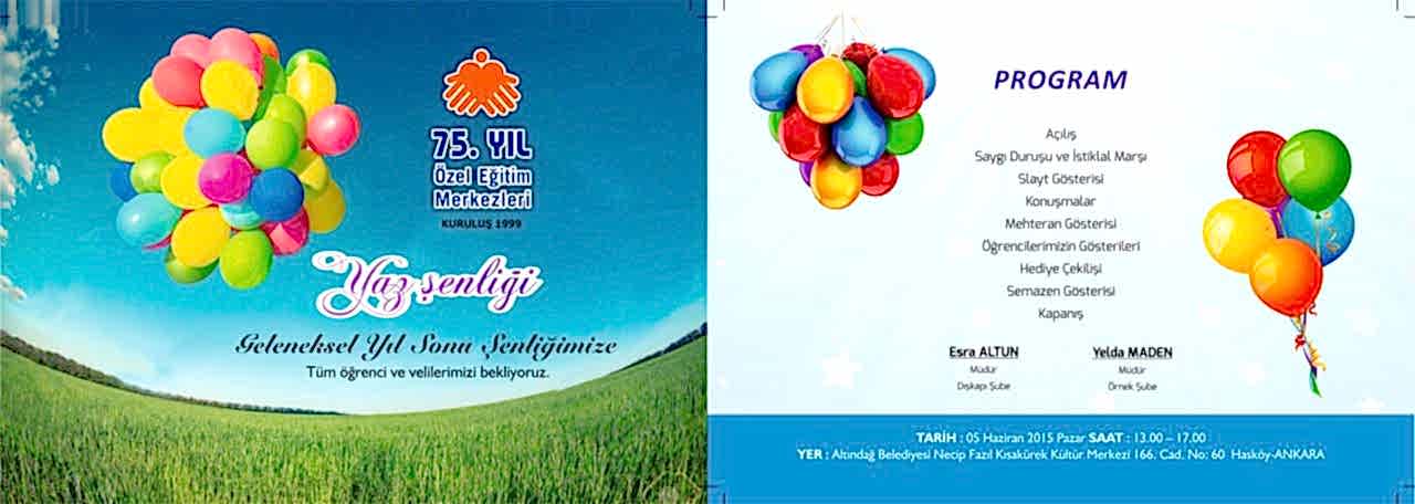 75.Yıl Özel Egitim Merkezleri Yıl Sonu Şenligi çalışmasını firmamız organize etti.
